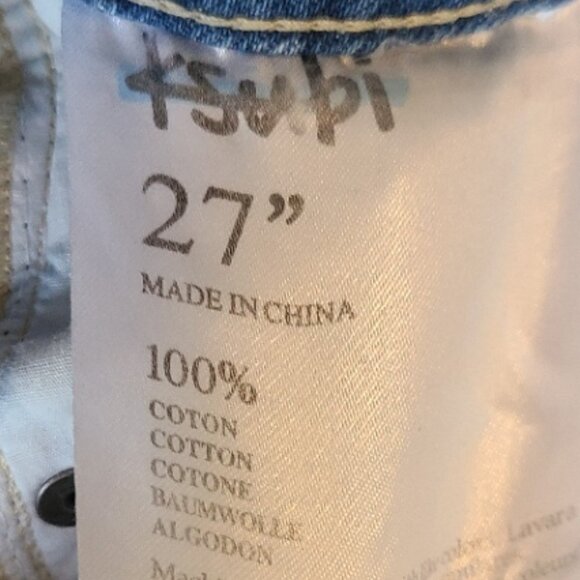 KSUBI CHLO WASTED ETERNAL JEANS ULTRA HIGH RISE RELAXED TAPER RIGID DENIM sz 27 - Picture 12 of 12